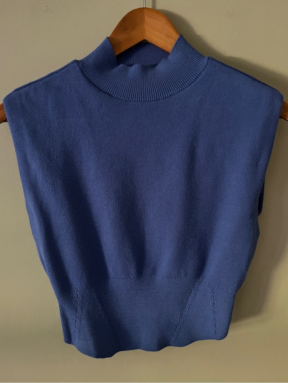 Pilcro Sleeveless Turtleneck Sweater - Periwinkle Blue